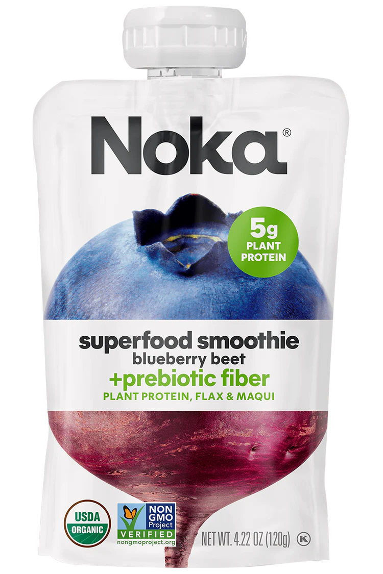 Noka Blueberry Beet, Superfood Smoothie + Prebiotic Fiber