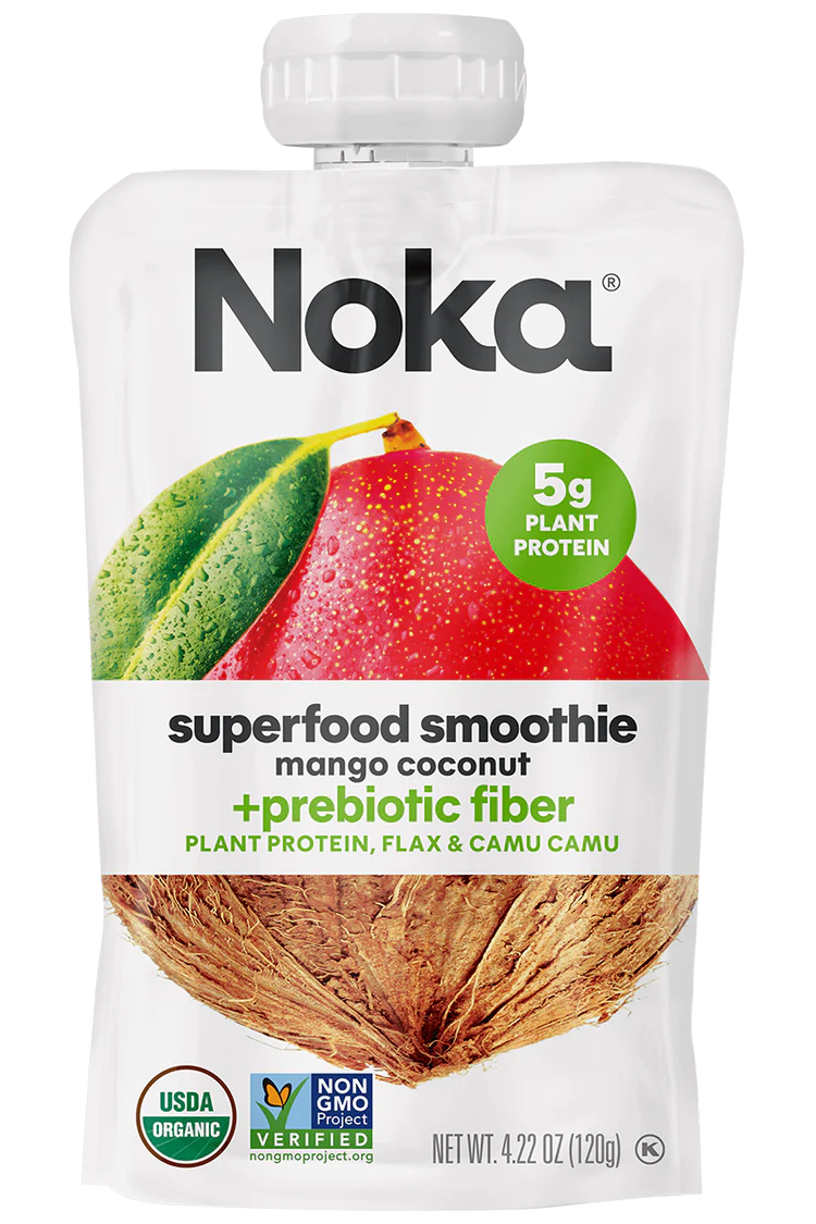 Noka Mango Coconut, Superfood Smoothie + Prebiotic Fiber