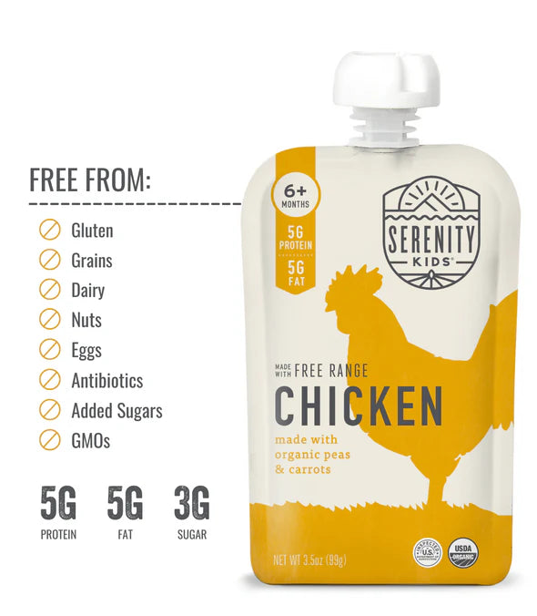 Serenity Kids Free Range Chicken with Organic Peas and Carrots