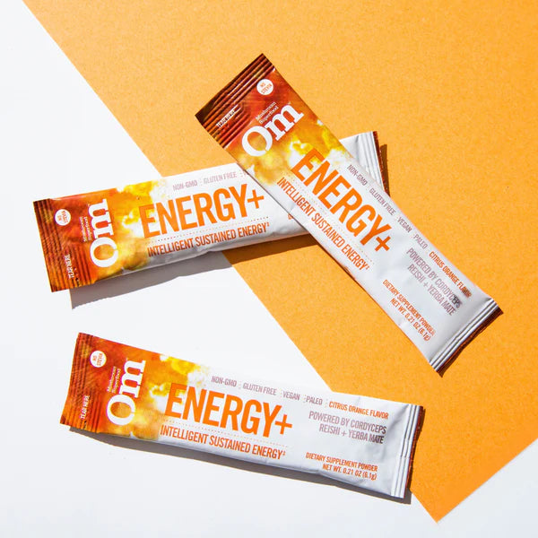 Om Energy+ Citrus Orange Mushroom Drink Mix, 10 ct