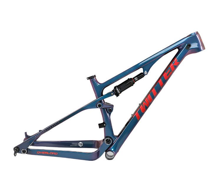TWITTER OVERLORD Full Suspension Carbon MTB Frame – T800 Mix, 29"/27.5", AM, with ROCKSHOX MNR Rear SHOX-2