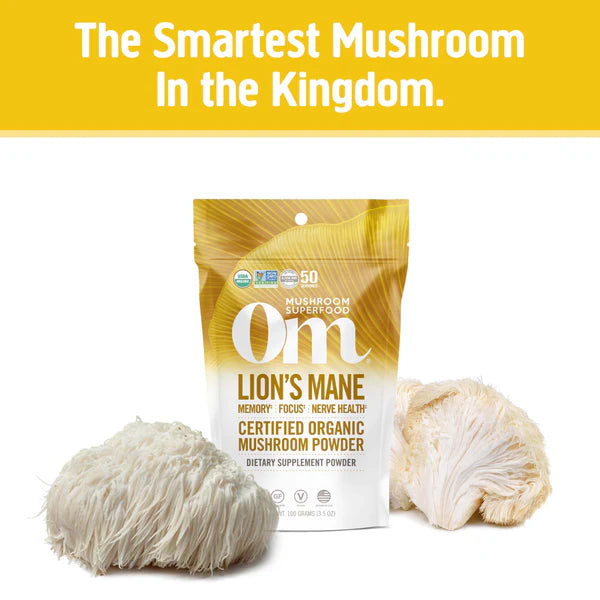 Om Lion's Mane Organic Mushroom Powder 3.5 oz