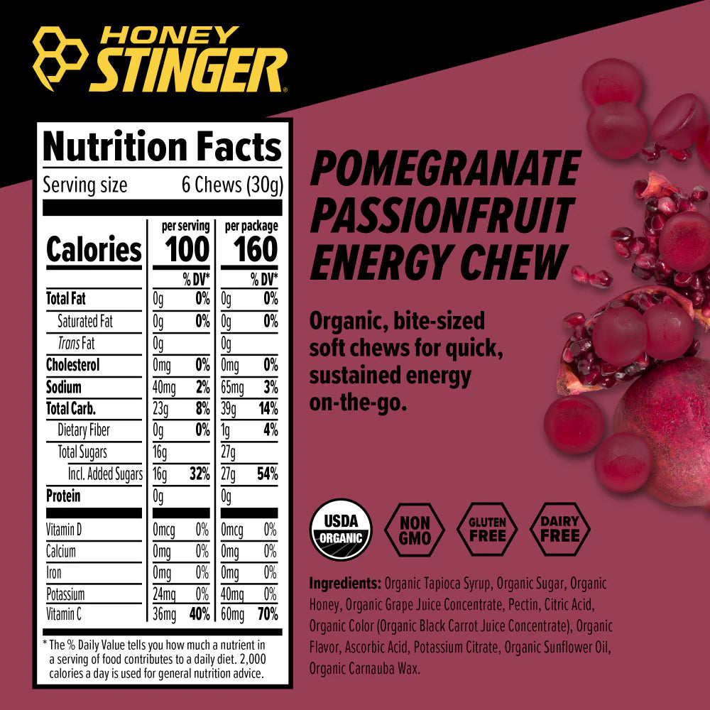 Honey Stinger Pomegranate Passionfruit Energy Chews