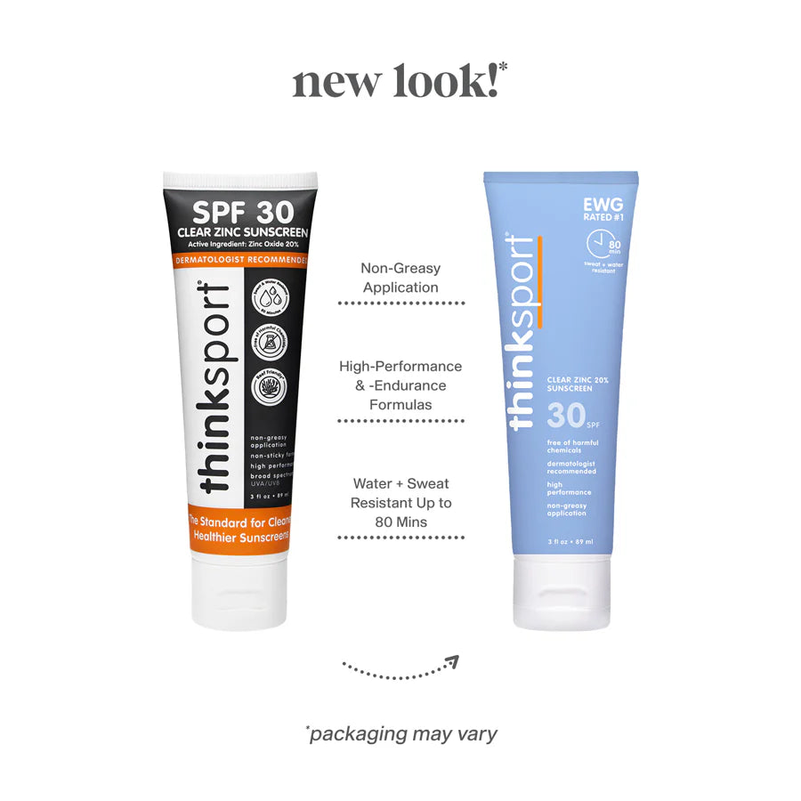 Thinksport SPF30 Clear Zinc Sunscreen 3 oz