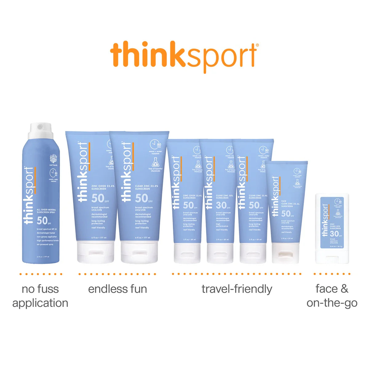 Thinksport Safe Sunscreen SPF 50+ Family Size 6oz