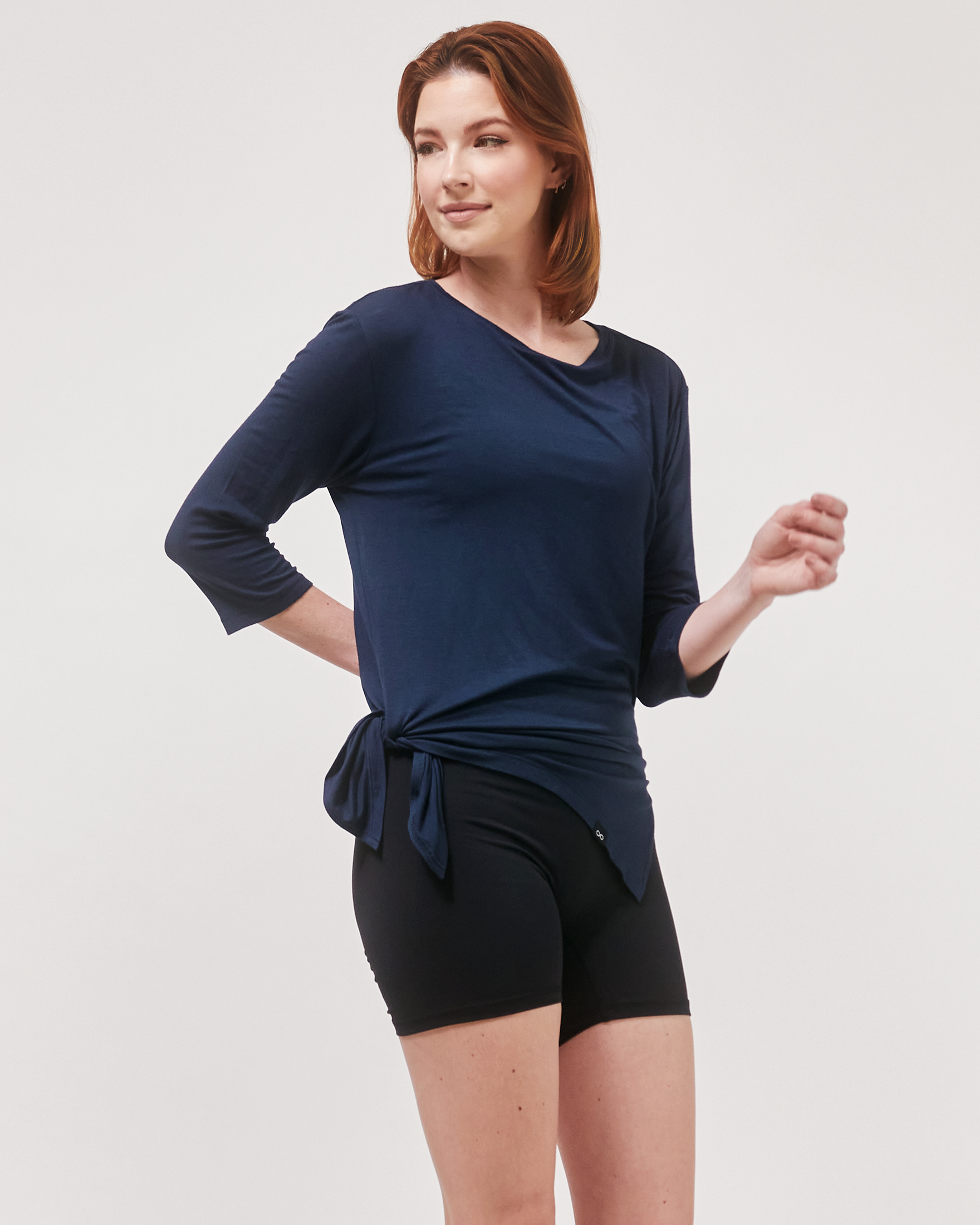Anen Side Tie 3/4 Sleeve Top-17
