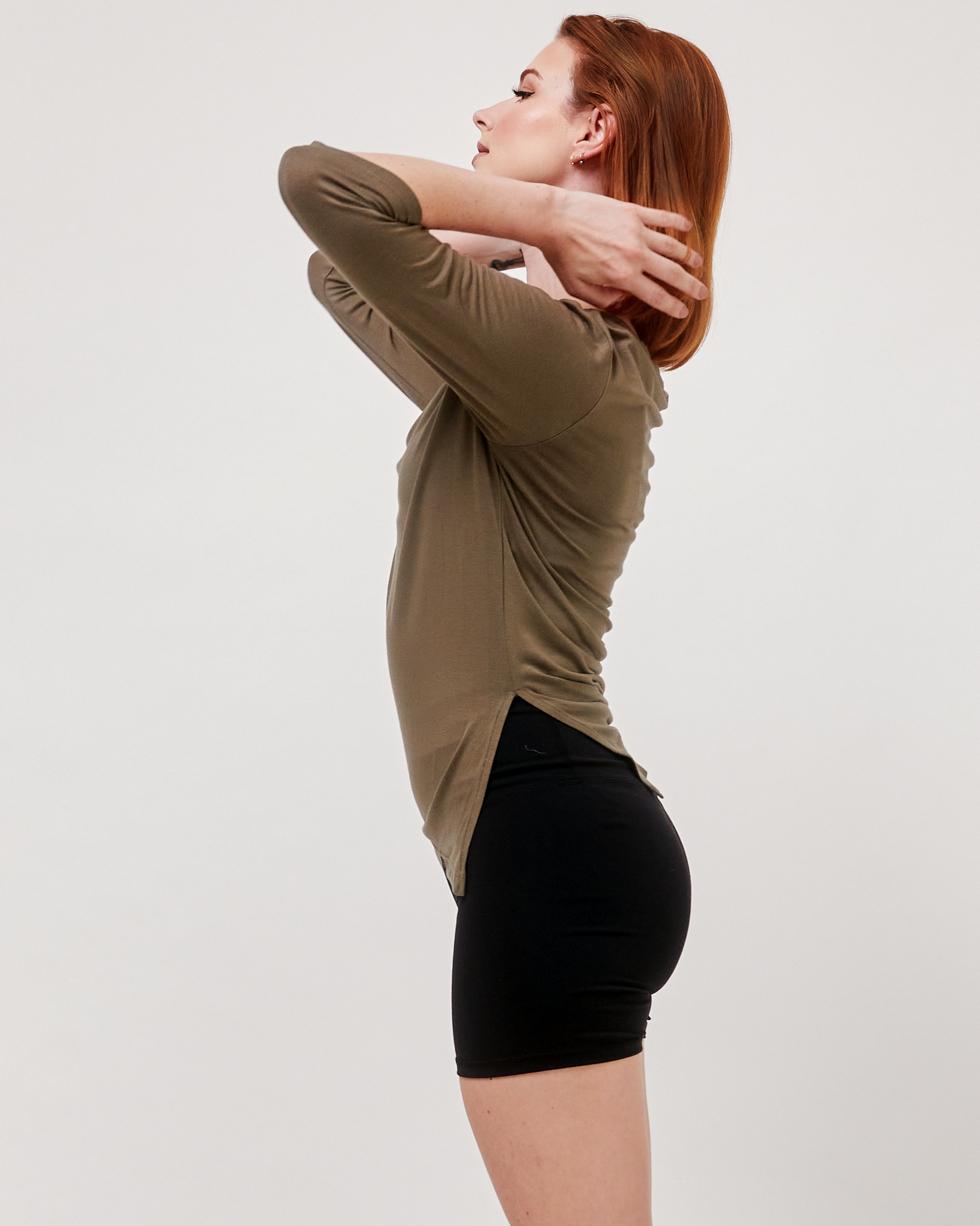 Anen Side Tie 3/4 Sleeve Top-11