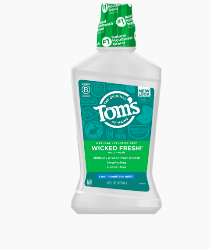 Tom's Of Maine Wicked Fresh! Natural Mouthwash Cool Mountain Mint 16 OZ