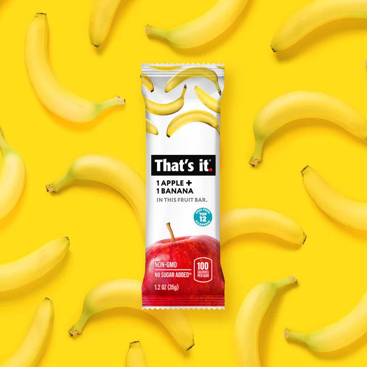 That's it Apple + Banana Fruit Bars