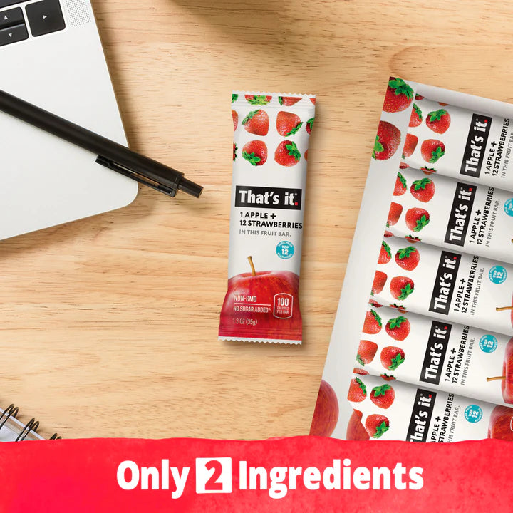 That's It Apple + Strawberry Fruit Bars( 12 X 1.2 OZ )