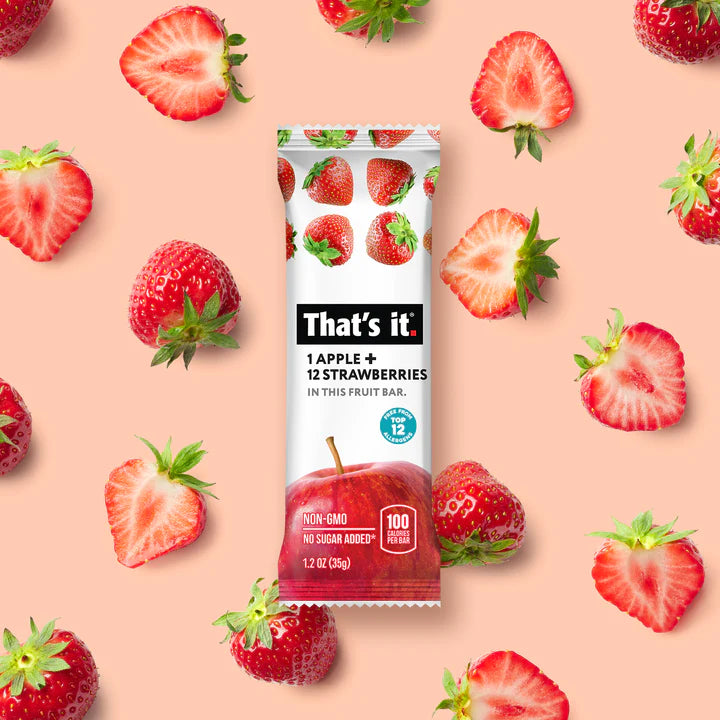 That's It Apple + Strawberry Fruit Bars( 12 X 1.2 OZ )