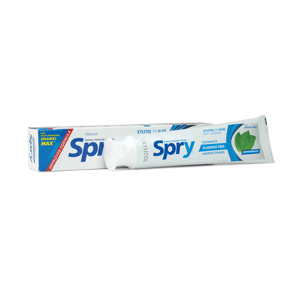 Spry Fluoride-Free Xylitol Peppermint Toothpaste