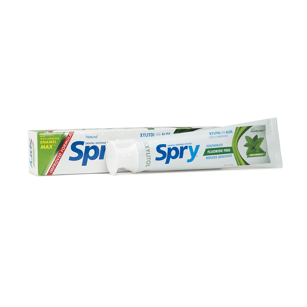 Spry Fluoride-Free Xylitol Spearmint Toothpaste 5 oz