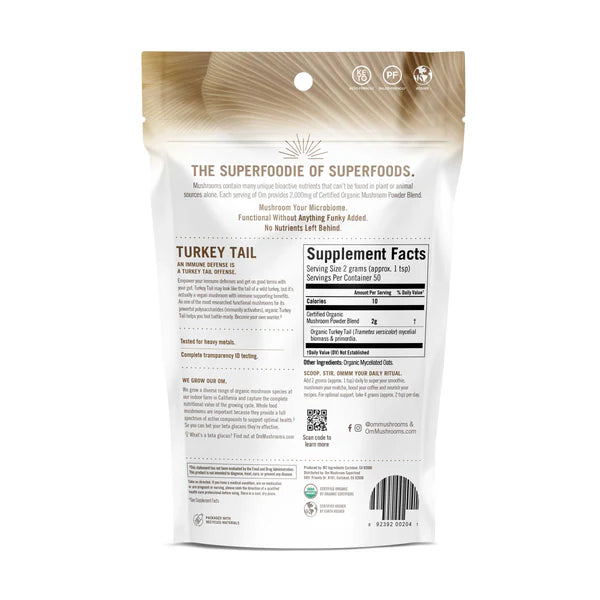 Om Turkey Tail Organic Mushroom Powder 3.5 oz