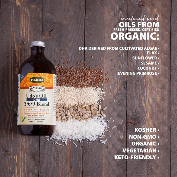 Flora Udo's Oil„¢ DHA 3<li>6<li>9 Blend