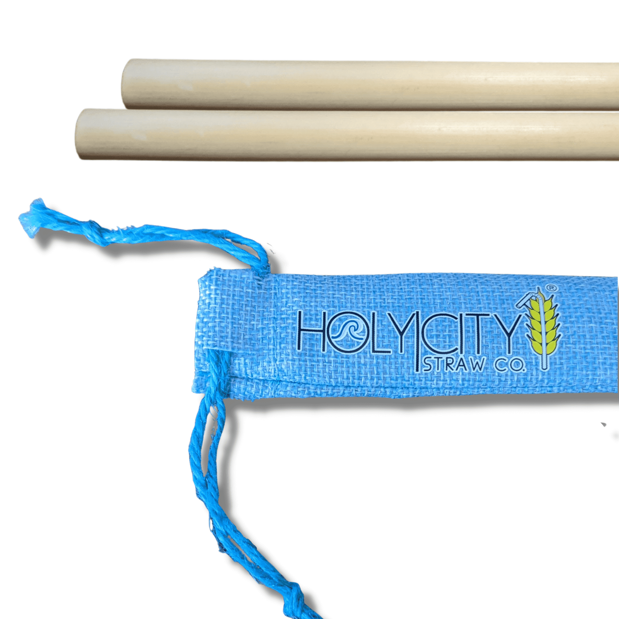 Customizable Two Straw/ Holy City Branded Jute Pouch Combo-4
