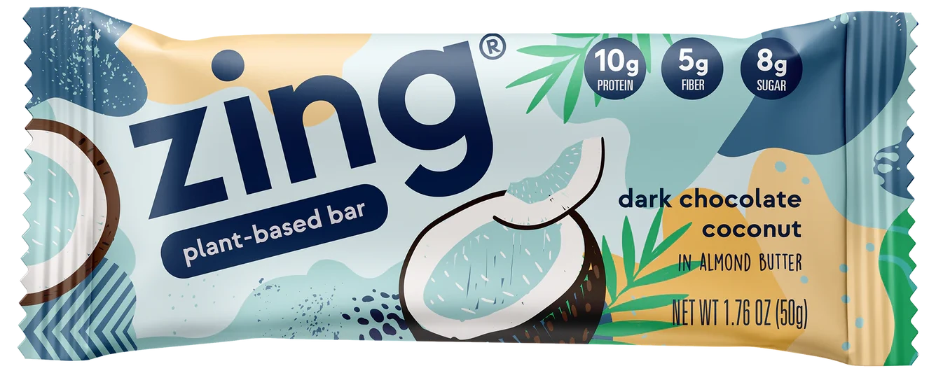 zing dark chocolate coconut nutrition bars - Box of 12