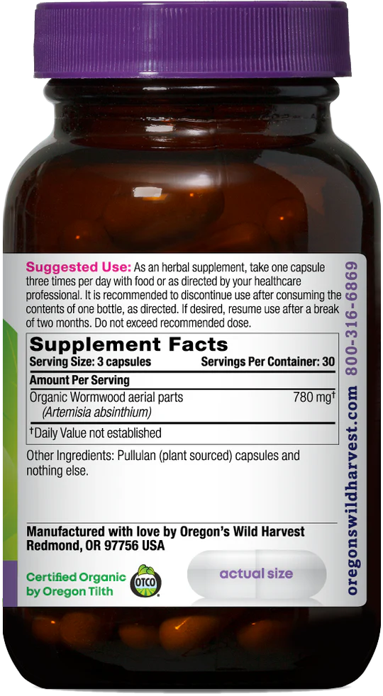 Oregon's Wild Harvest Wormwood, 90 ct