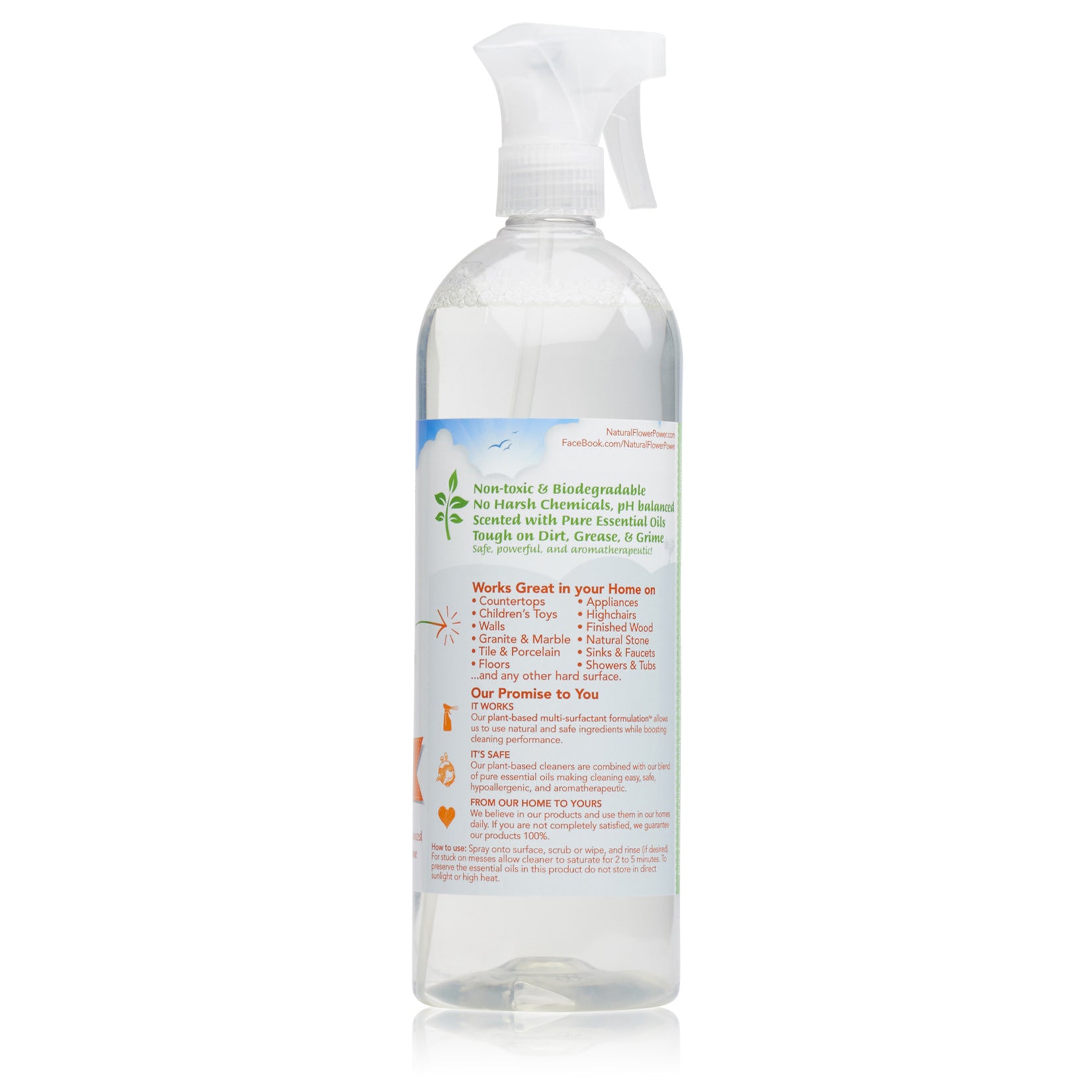 Natural Flower Power Citrus & Spice Natural All-Purpose Cleaner, 32 Ounce ( 6 X 32 OZ )