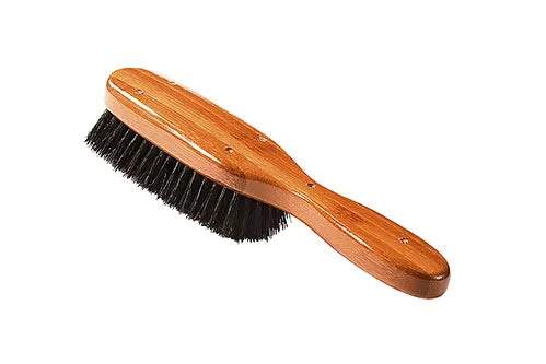 Bass Dark Bamboo | Semi Oval Hairbrush with Soft Natural Bristles