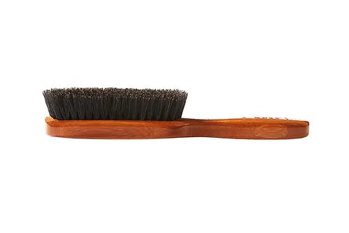 Bass Dark Bamboo | Semi Oval Hairbrush with Soft Natural Bristles
