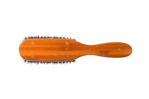 Bass Dark Bamboo | Semi Oval Hairbrush with Soft Natural Bristles