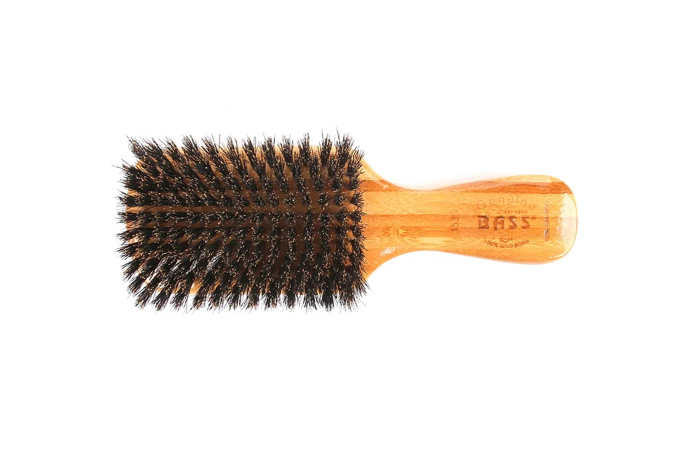 Bass 153S Dark Bamboo Classic Club Style with Soft Natural Bristles