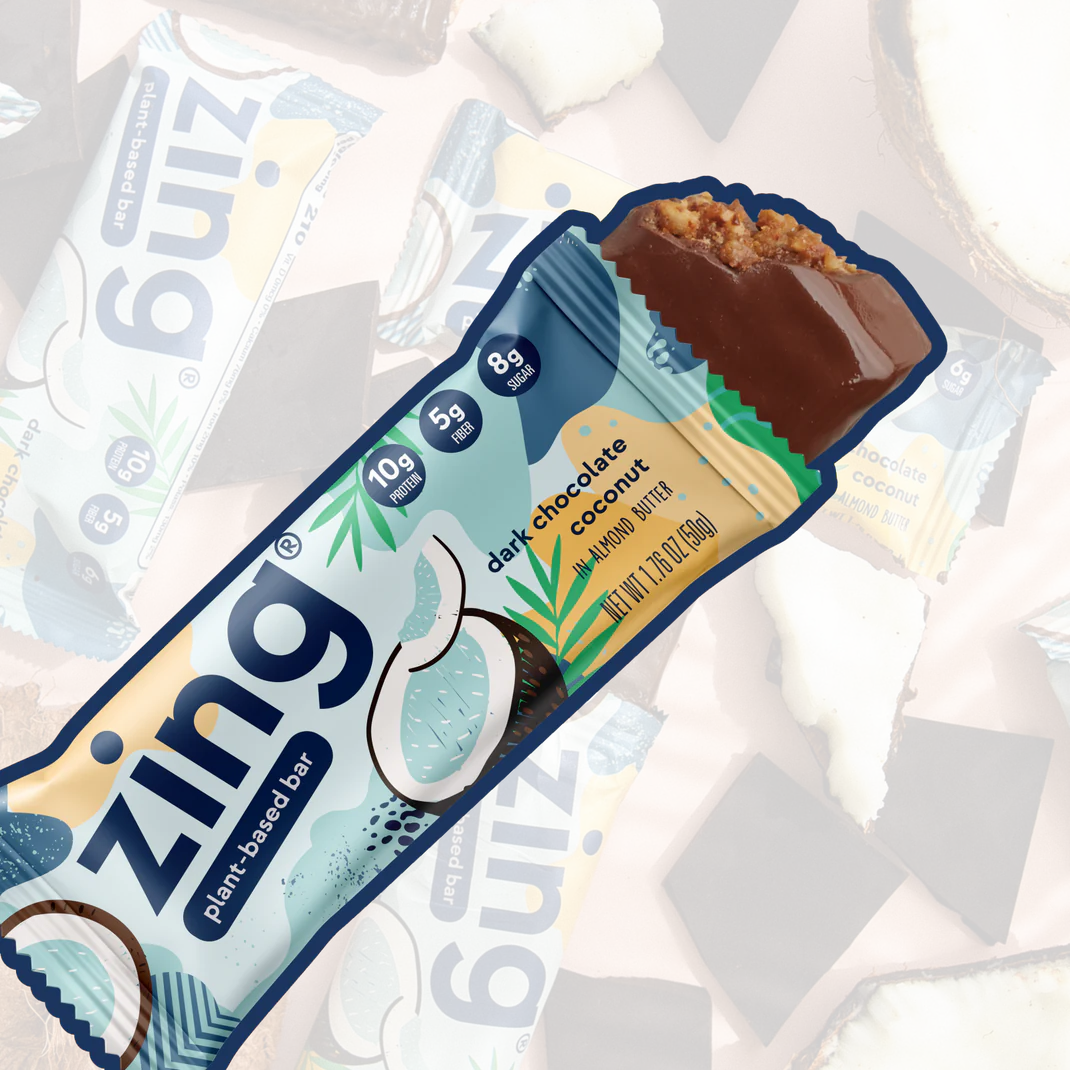 zing dark chocolate coconut nutrition bars - Box of 12