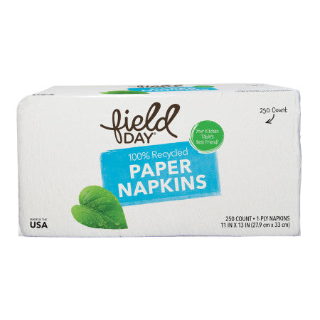 Field Day 100 percent Recycled White Paper Napkins