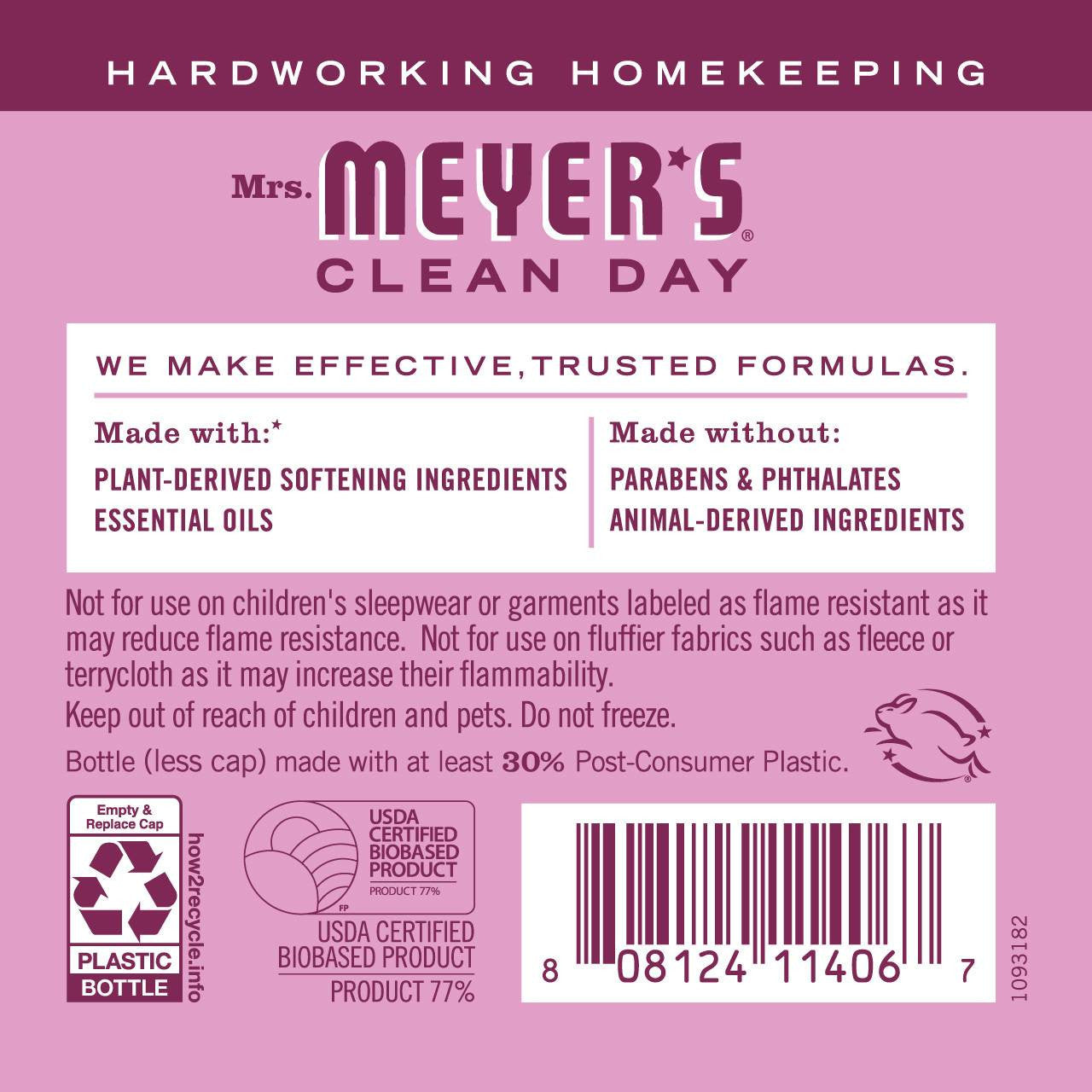 Mrs. Meyers Peony Fabric Softener