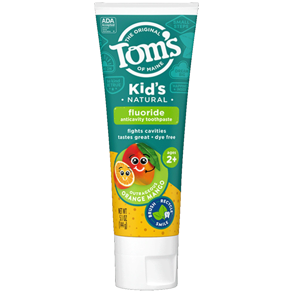 Outrageous Orange Mango Kids Toothpaste with Fluoride 6 Pack