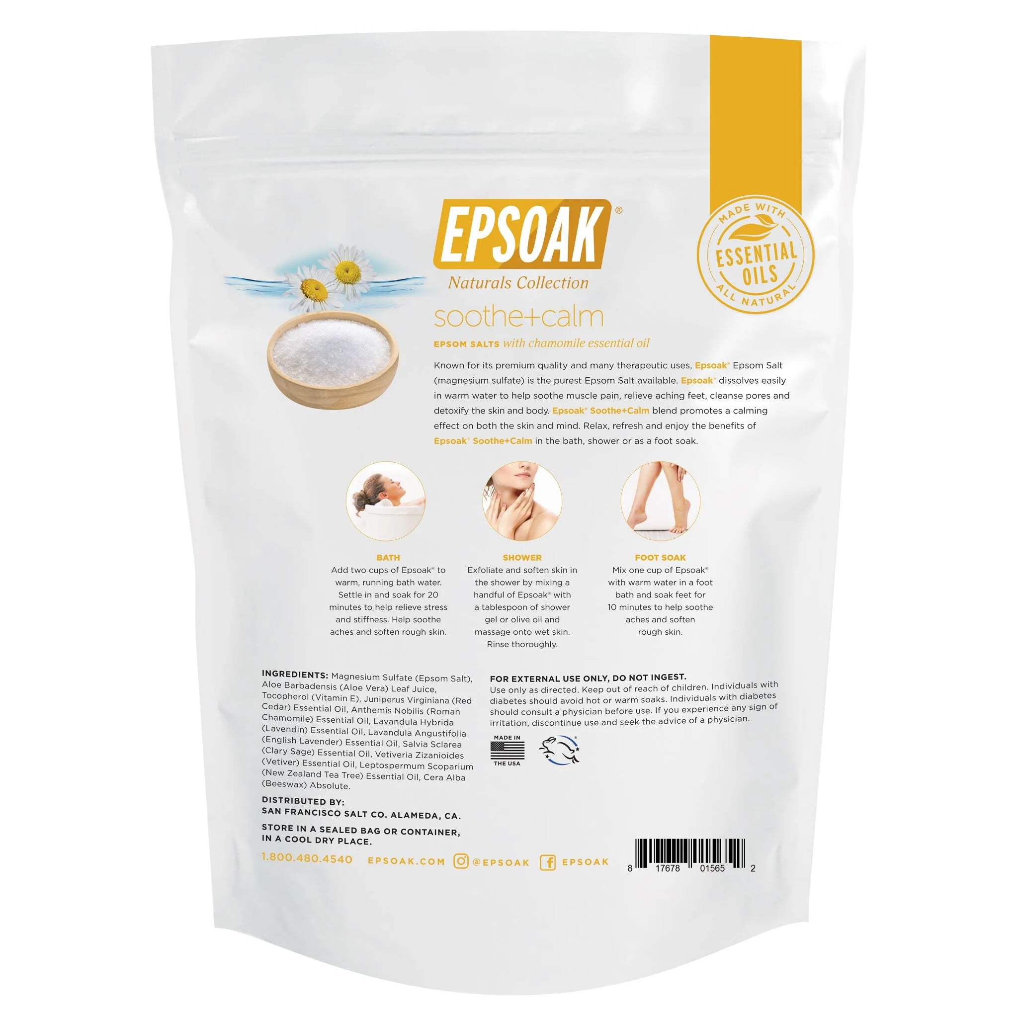 EPSOAK Soothe + Calm Epsom Salt Bath Salt