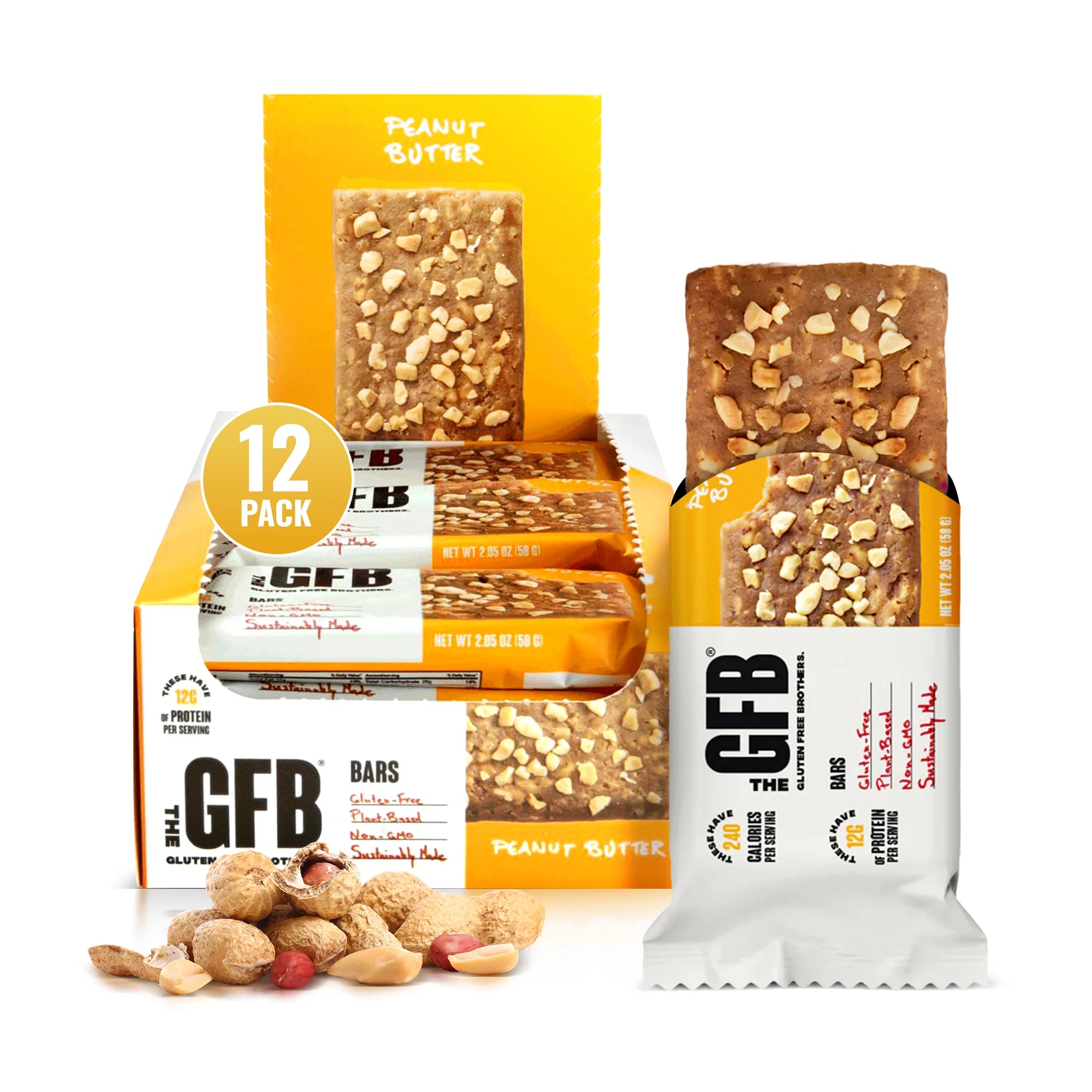 The GFB Peanut Butter Bars Box of 12