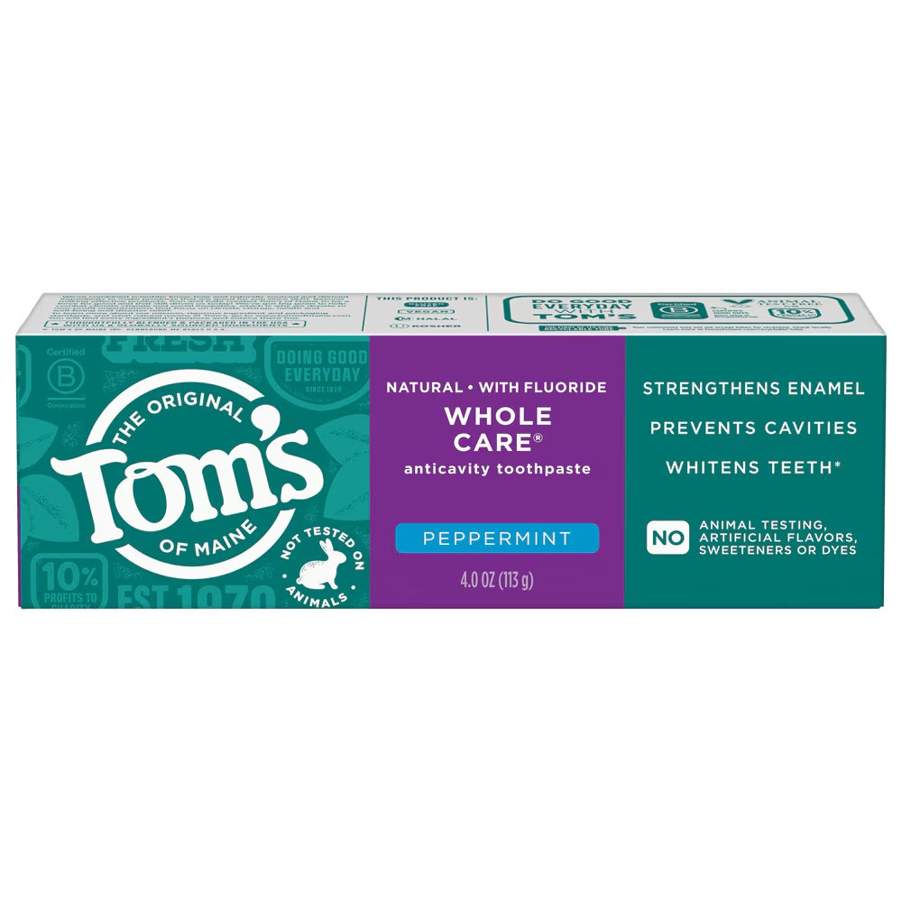 Whole Care Peppermint Anticavity Toothpaste 6 Pack