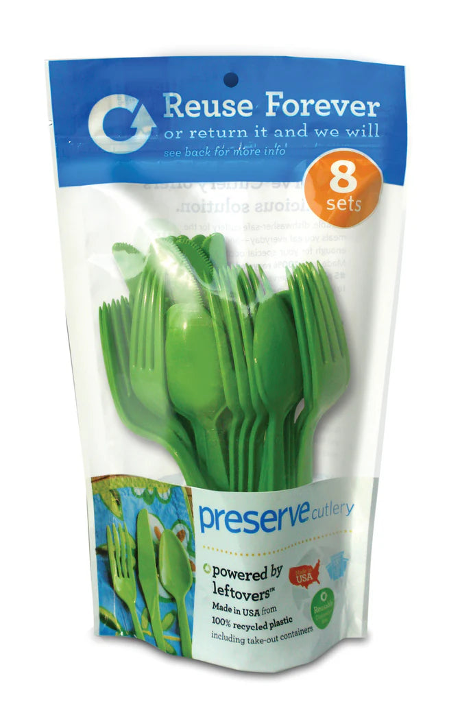 Preserve Apple Green Heavy Duty Cutlery, 12 ct