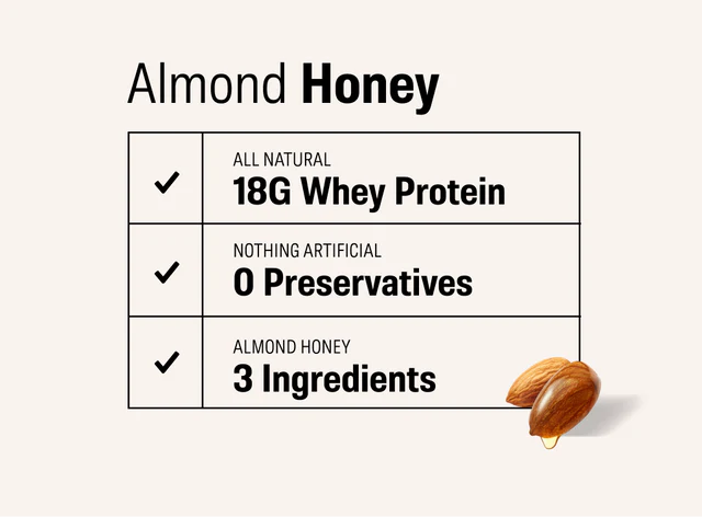 Rise Almond Honey Protein Bars (12 pack)