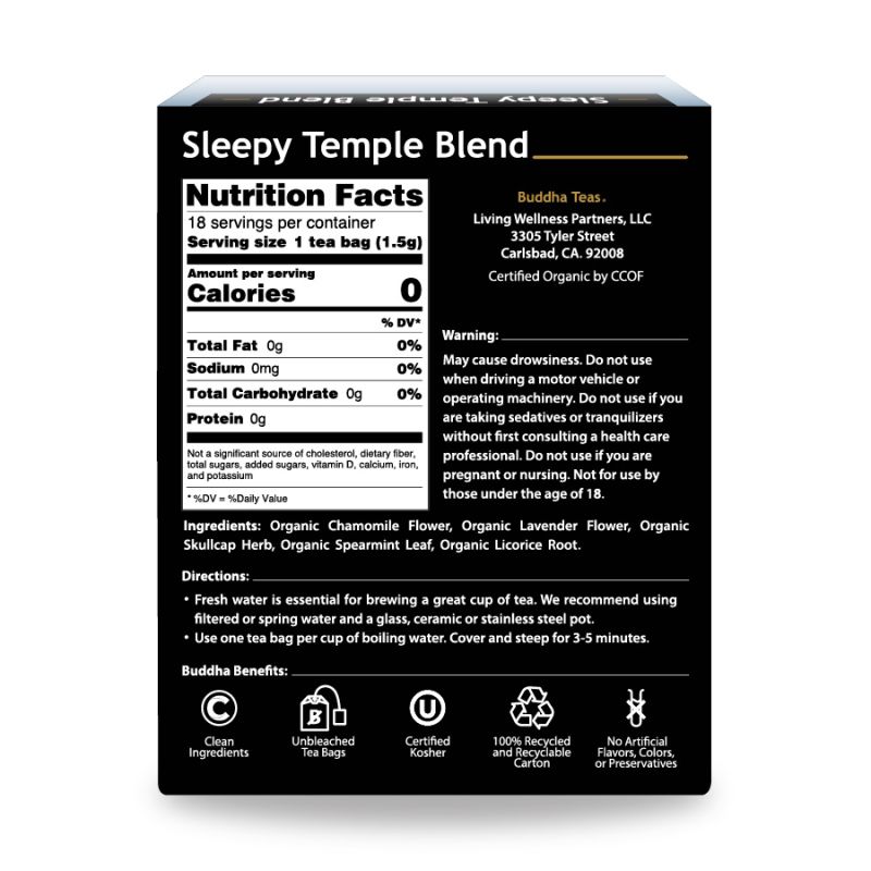 Buddha Teas Sleepy Temple Blend 6 Boxes