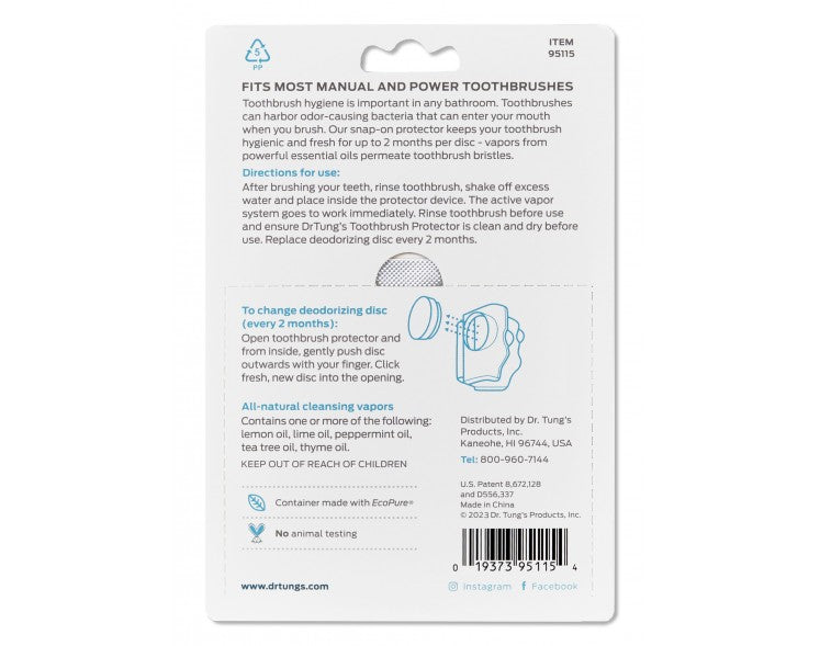 Dr. Tung's Snap-On Toothbrush Protection