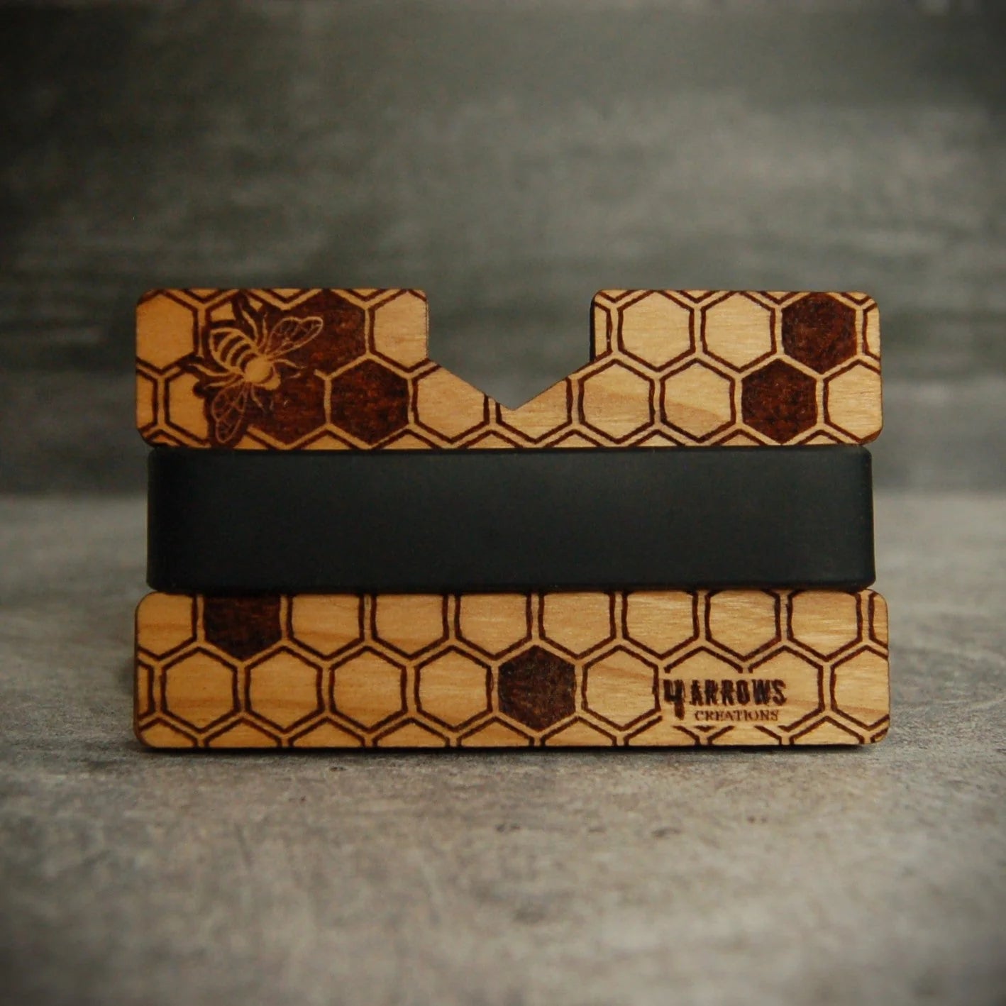 The Beehive Wood Wallet