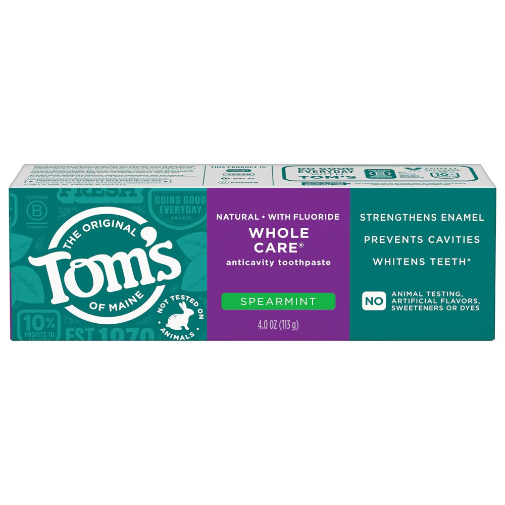 Whole Care Spearmint Anticavity Toothpaste 6 Pack