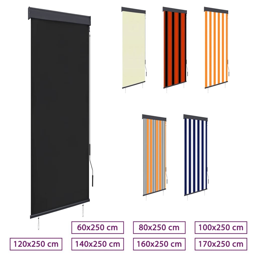 vidaXL Roller Blind Window Shade with Hand Crank Blackout Blind for Office-5