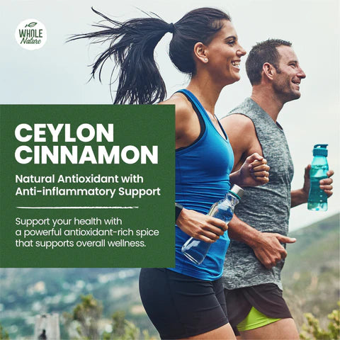Whole Nature Cinnamon Capsules 1200mg, Made With Organic Ceylon