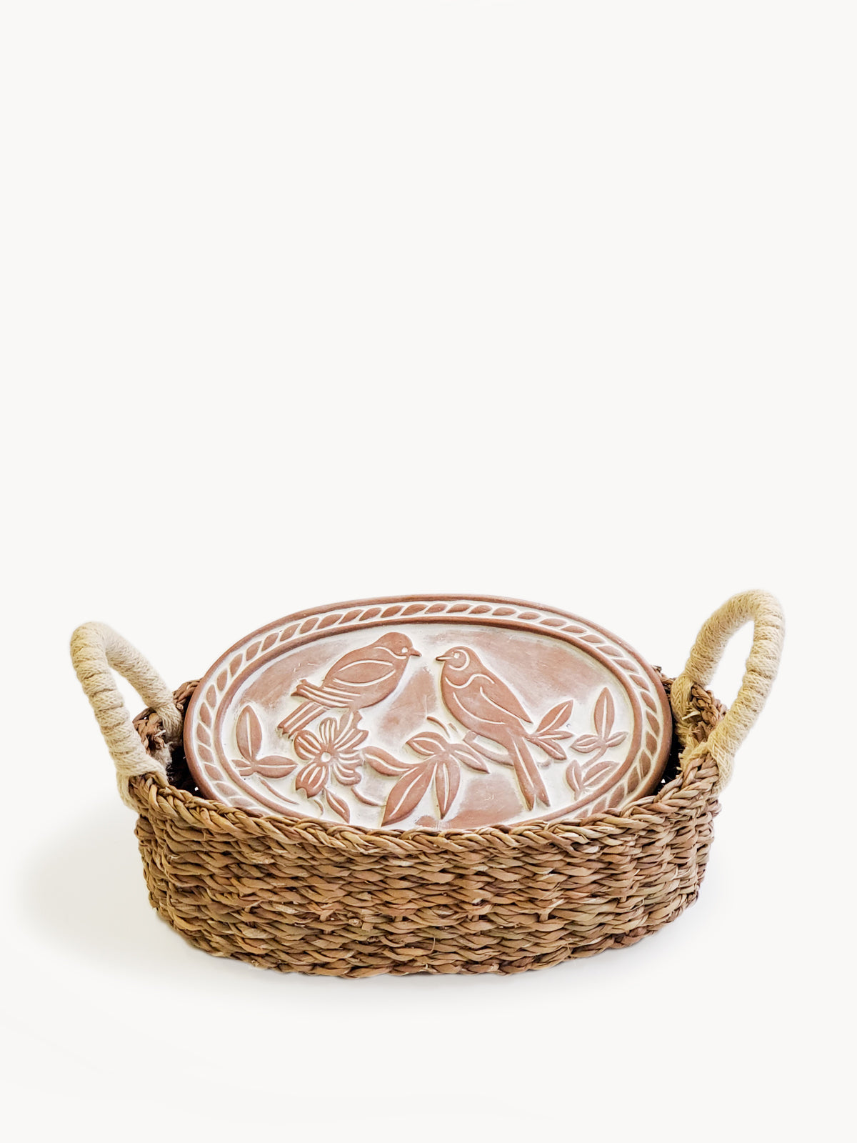 Bread Warmer & Basket - Lovebirds Oval-0
