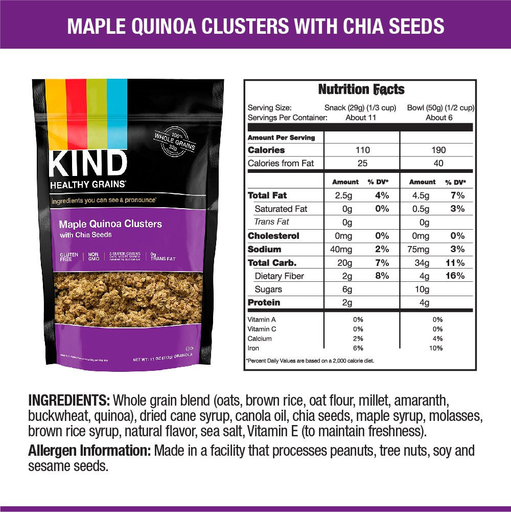 Kind Mpl/Quin/Chia Clstr (6x11OZ )-6
