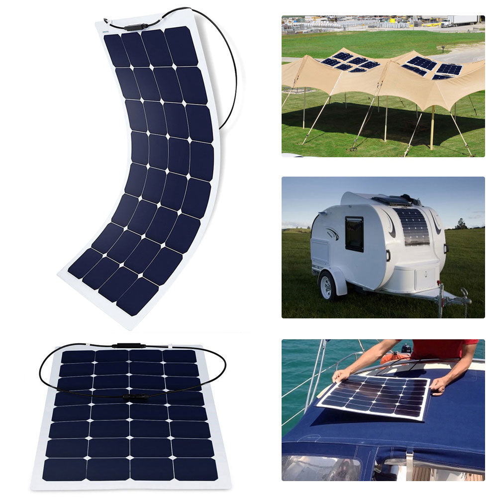 ACOPower 110w 12v Flexible Thin lightweight ETFE Solar Panel with Connector-2