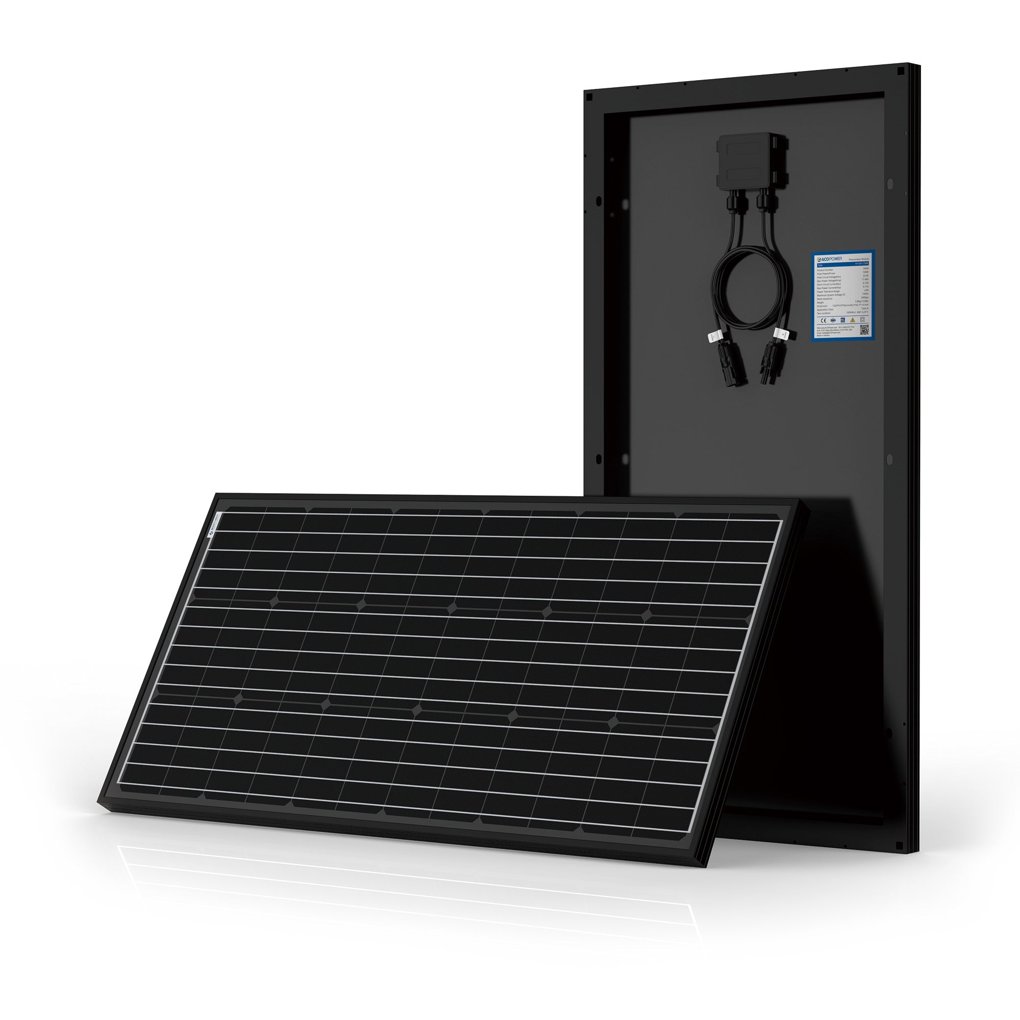 ACOPOWER 100 Watts Monocrystalline Solar Panel-0