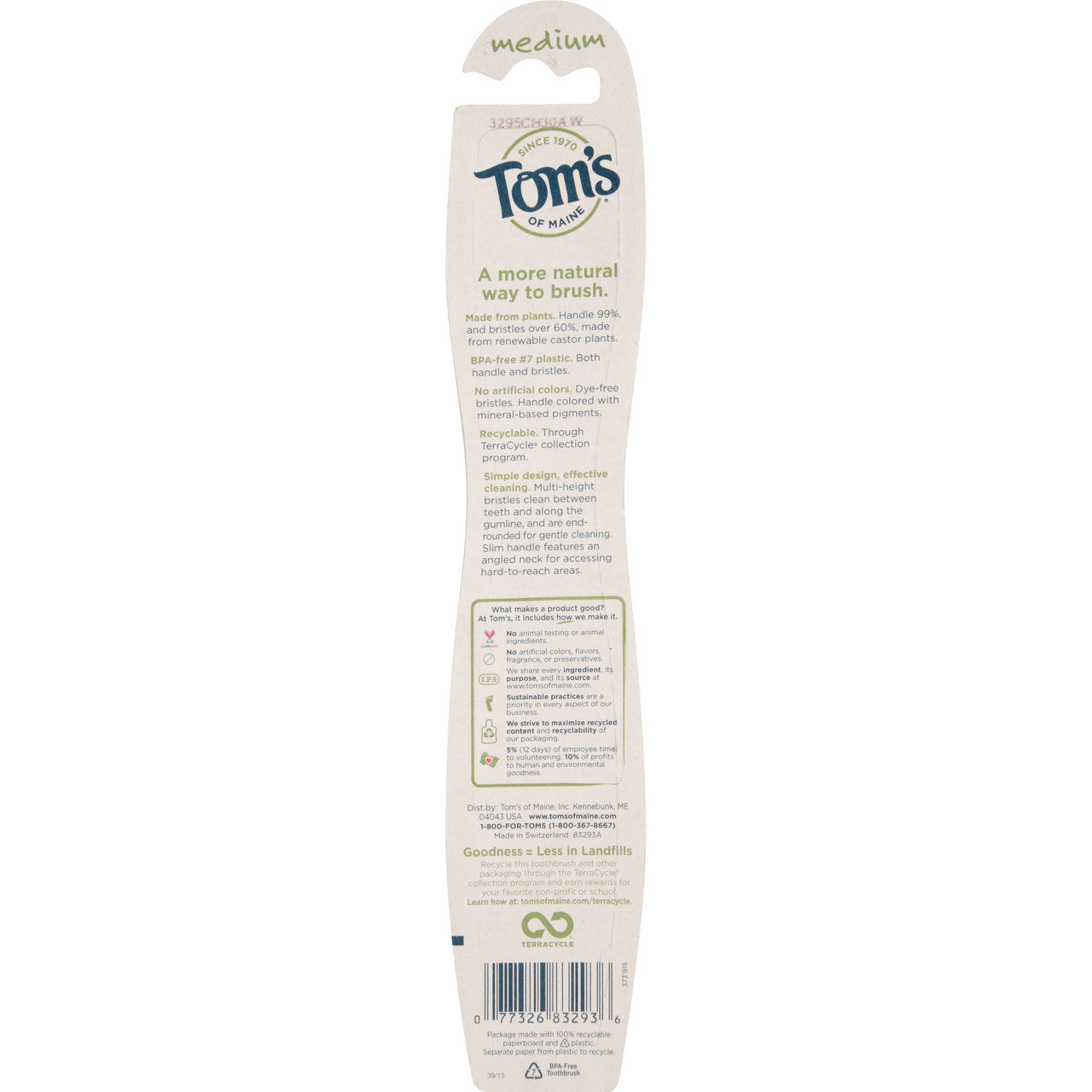 Tom's Of Maine Adult Med Tthbrsh (6x1Each)-2