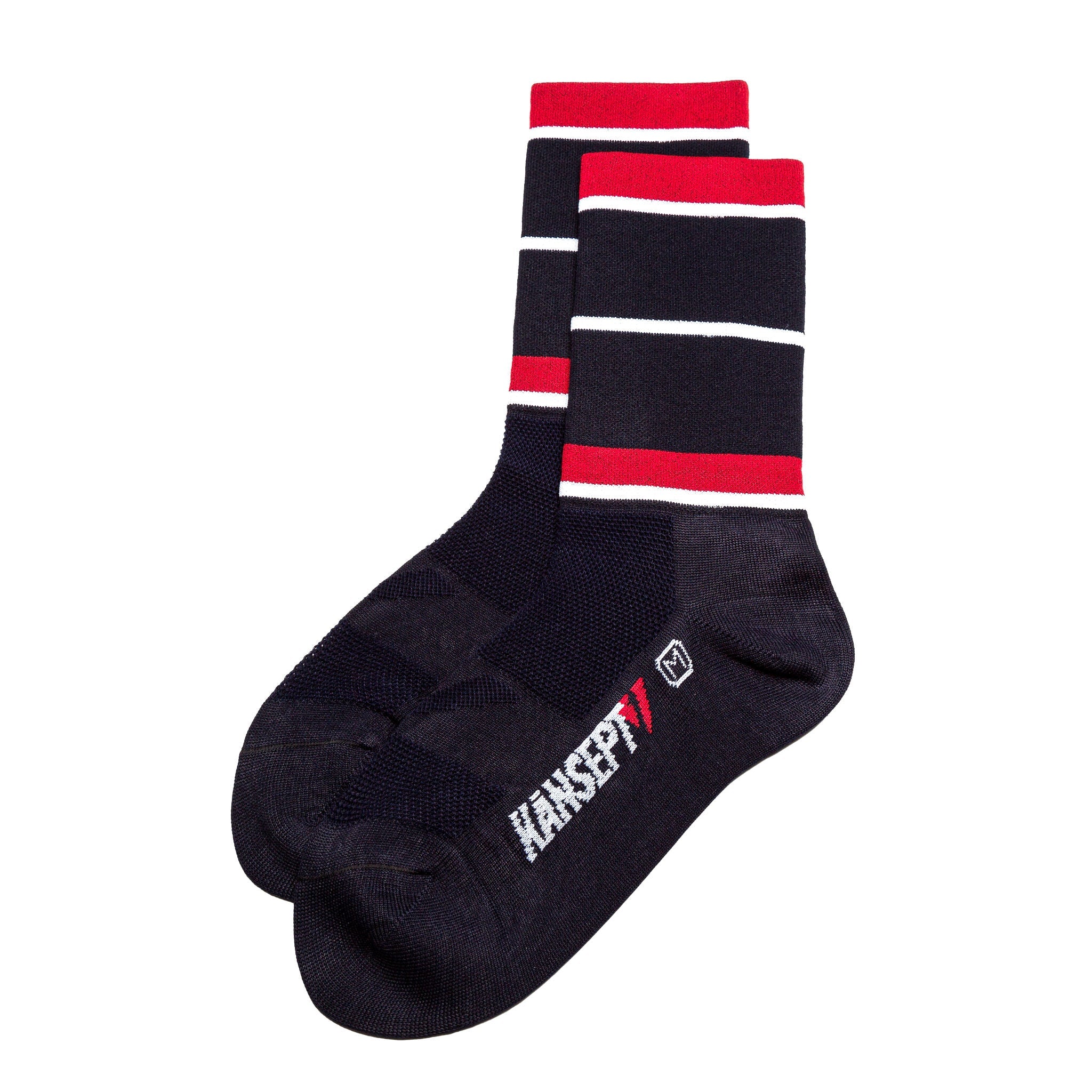 NOW ON SALE!!!  ProSpec Rouleur Sock | Squadra Stripes | Midnight Blue/Flamme Rouge Red/White-0