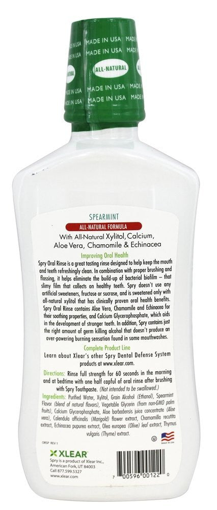 Spry Oral Rinse Spearmint (1x16 OZ)-1