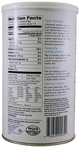 Tera's Whey Organic Dark Chocolate Whey Protein (1x12Oz)-2